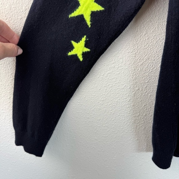 Chinti & Parker Star-Print Knitted Hoodie Jacket Black/Yellow Casual Women’s S - Picture 5 of 13